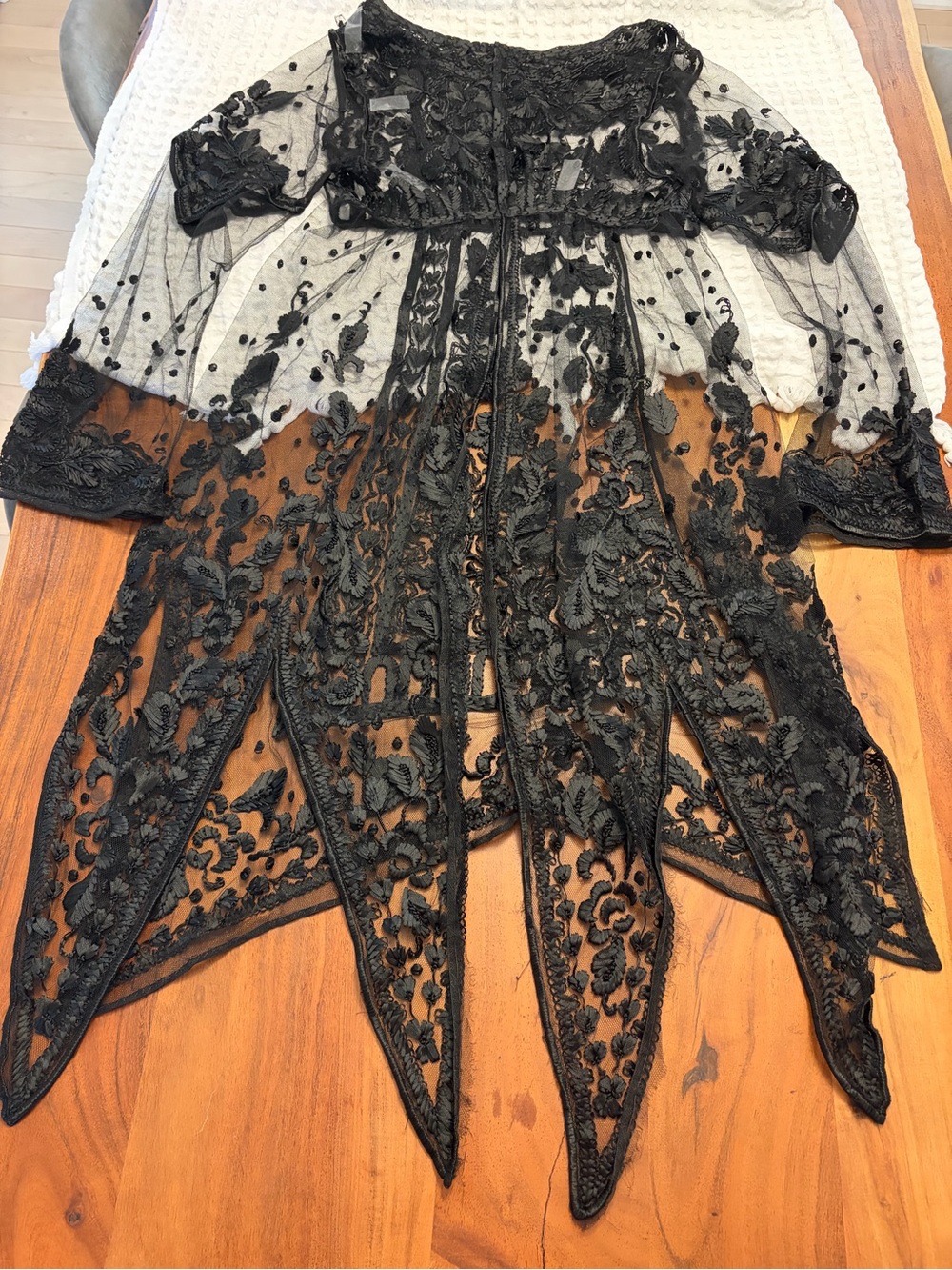 Lanvin Black Floral Lace Overlay Jacket summer 2007 stunning and delicate